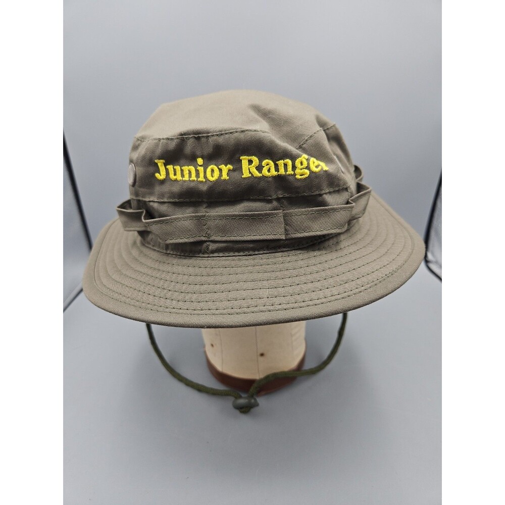 Junior Ranger Youth Childs Olive Bucket Hat Sun Cap Boonie Kids Sz M